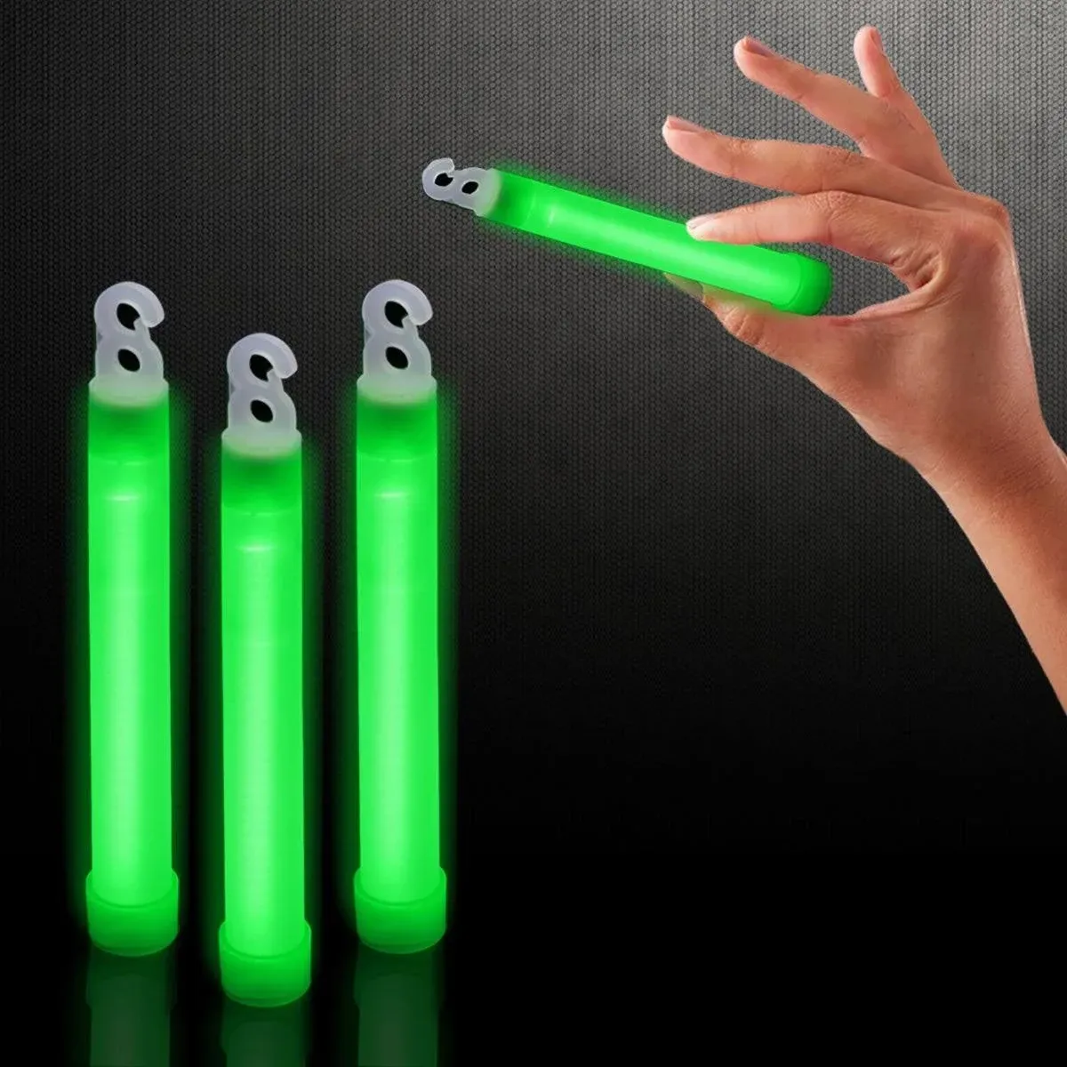 Glow Sticks Bulk 25pcs 6” Industrial Grade Green Light Sticks.