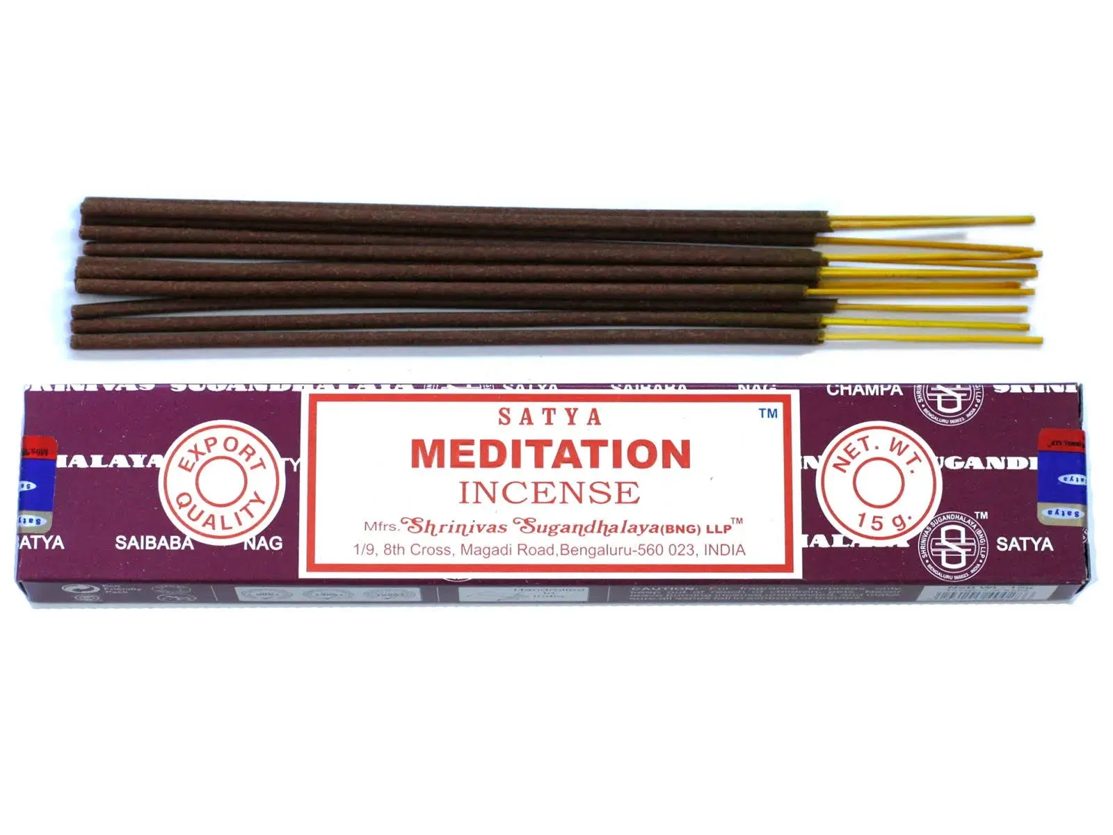 Satya Incense Sticks Meditation Incense Sticks 12 x 15 Grams 180Grams