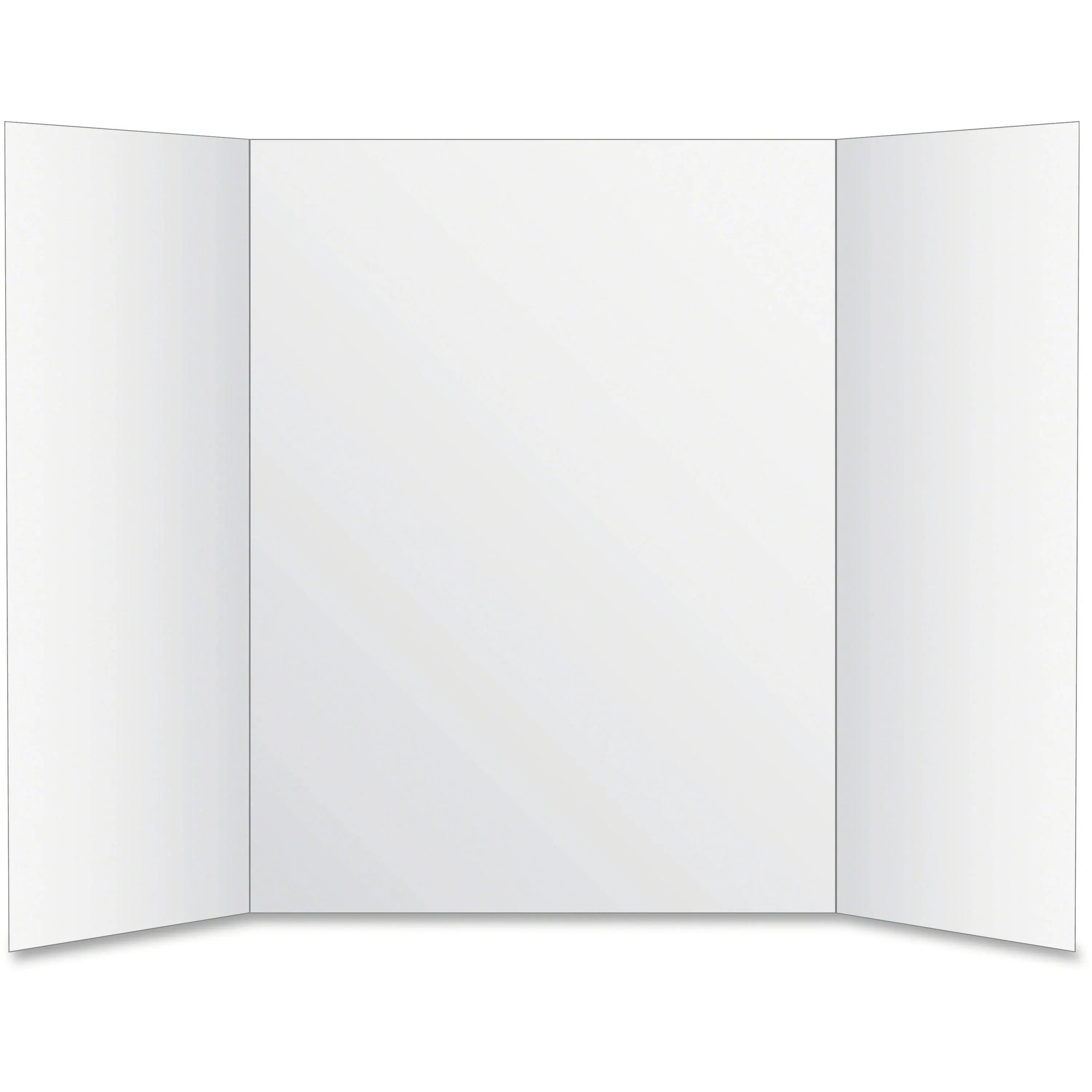 Eco Brites 26790 Two Cool Tri-Fold Poster Board, 36 x 48, White/White, White 