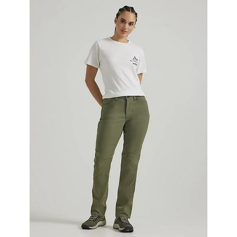 Wrangler ATG Women's Slim Utility Pant, Dusty Olive, 12 Short