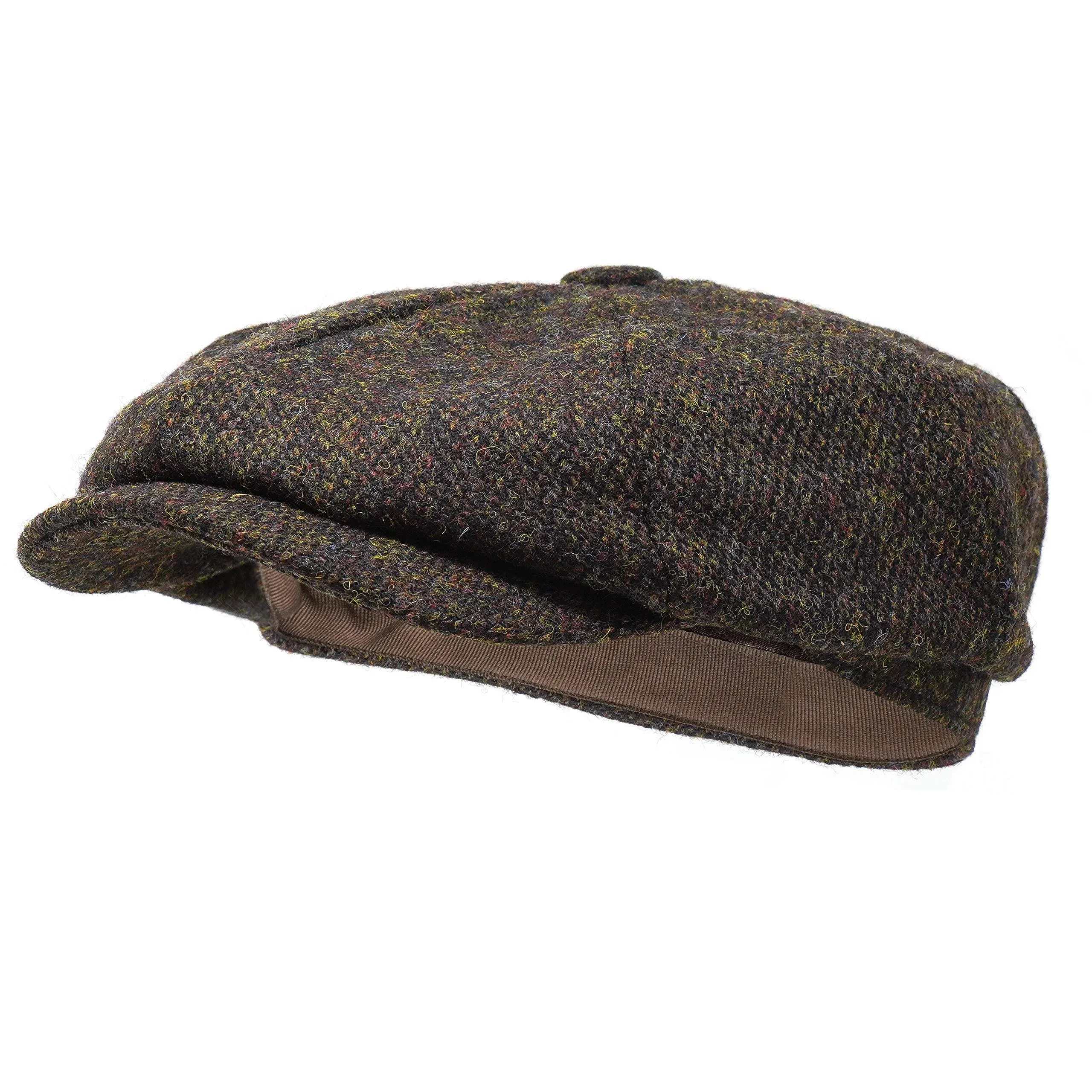 Borges & Scott Lomond Newsboy Cap - 100% Handwoven Wool - Harris Tweed - Water ...