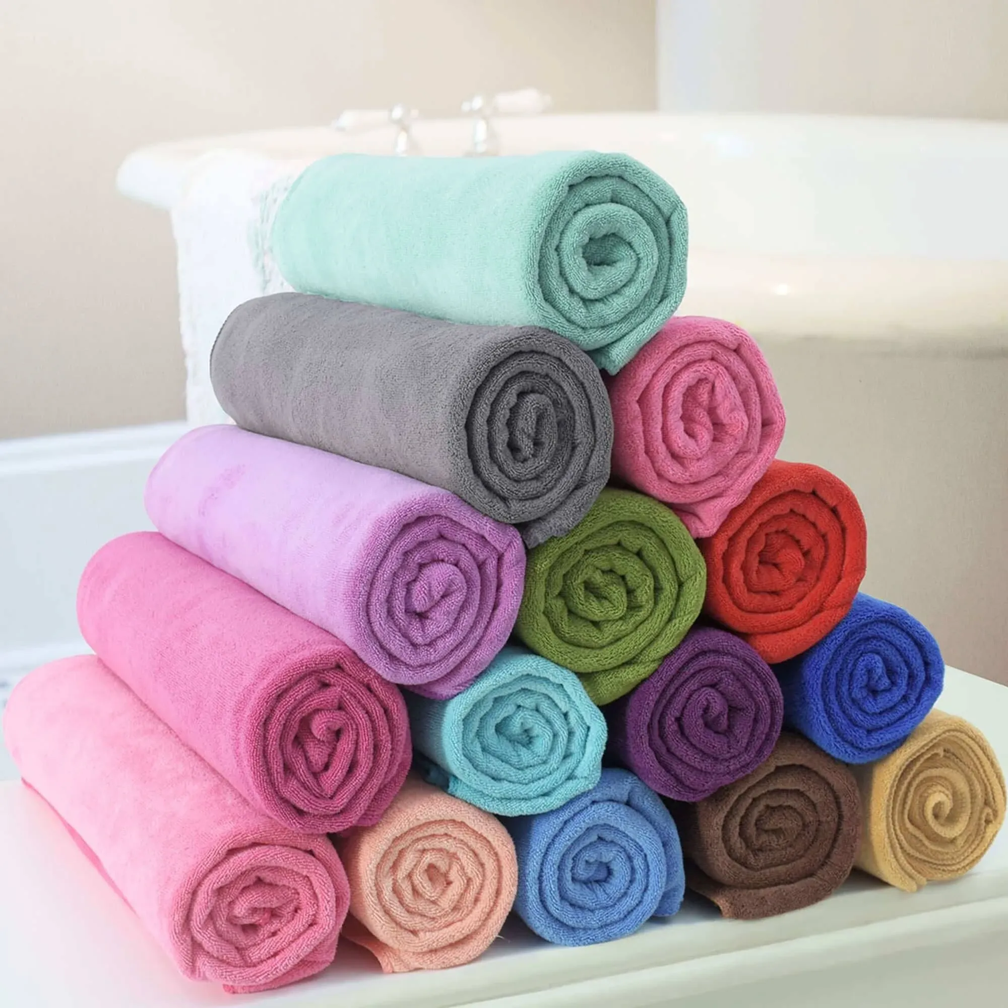 Jml Microfiber Bath Towels, Bath Towel 2 Pack, Oversized, Soft, Super Absorbent And Fast Drying