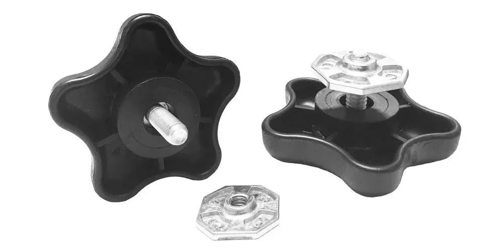 Carefree 901022 2pk Brace Knobs W/Clamps, Black