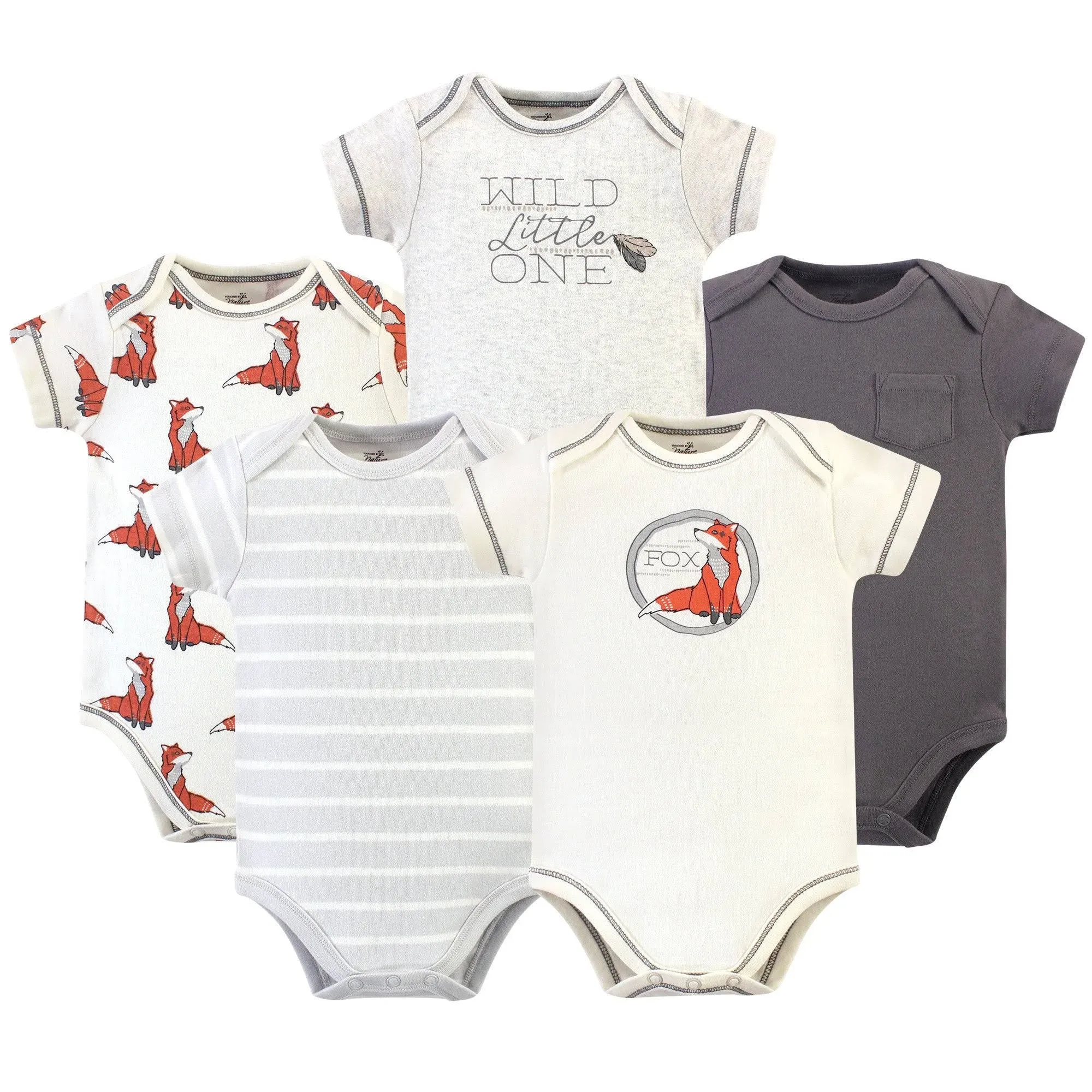 Touched by Nature Unisex Baby Organic Cotton Bodysuits