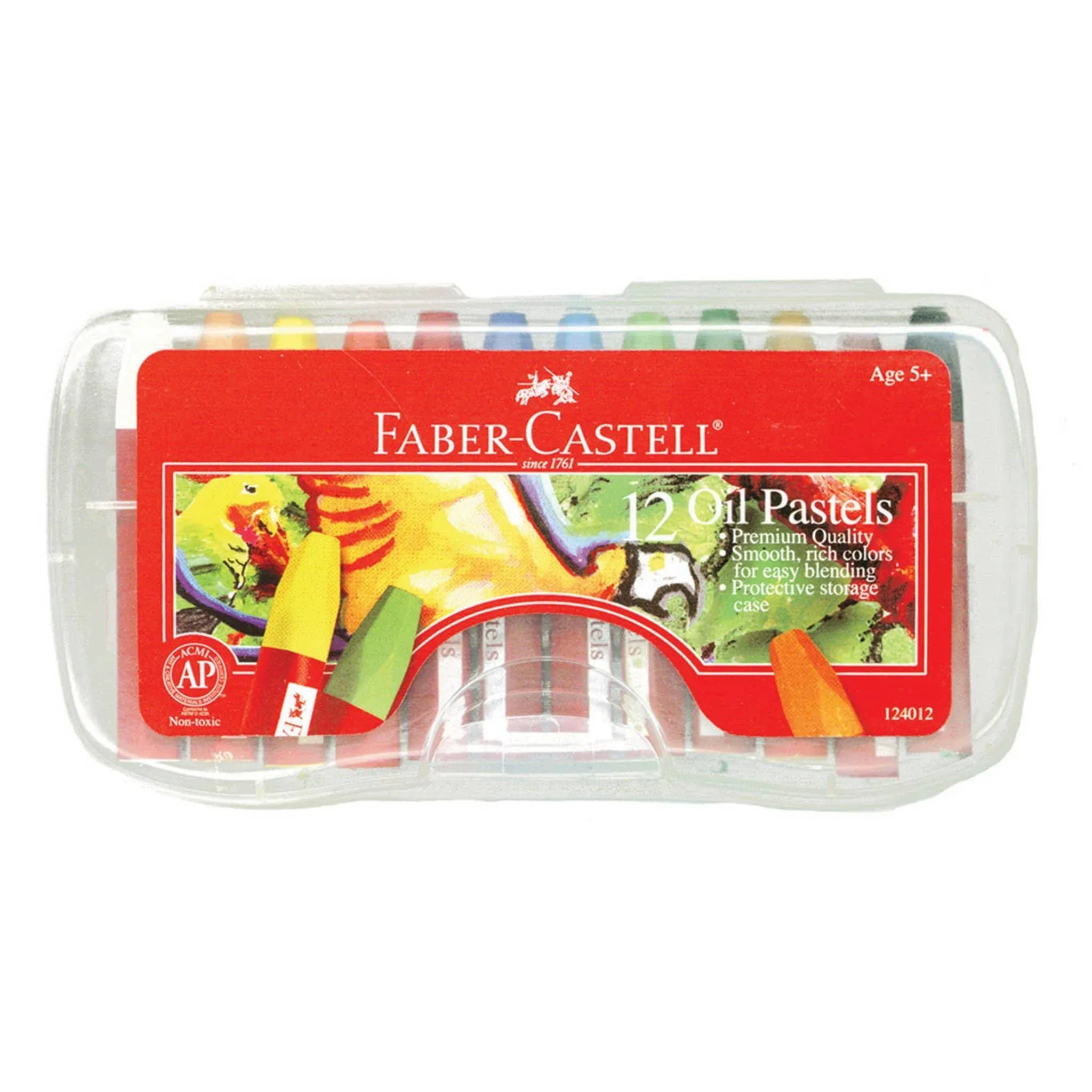 Faber-Castell Oil Pastels Set of 12, Assorted Colors