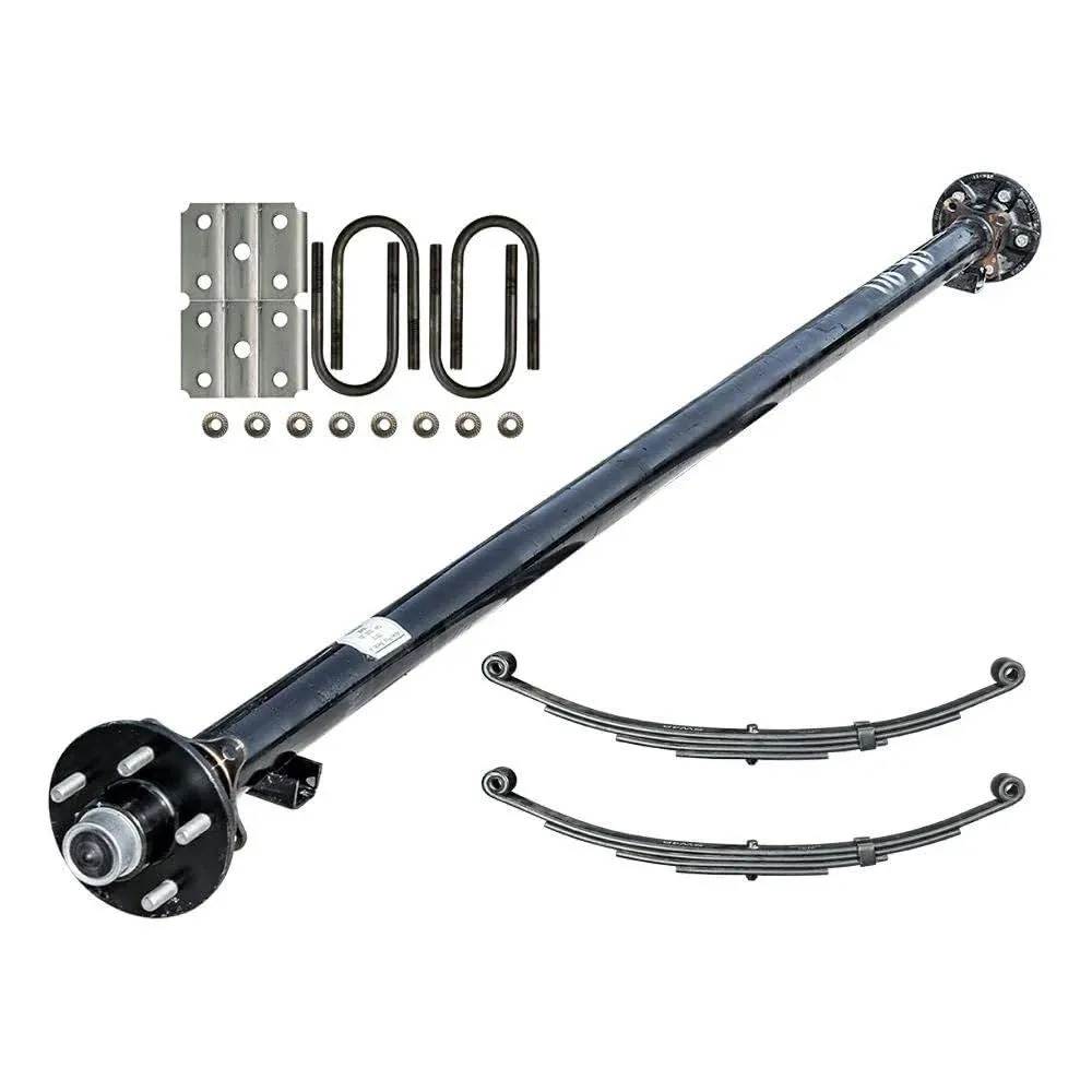 The Trailer Parts Outlet - 3.5k TK Light Duty Single Axle Kit - 3500 lb Capacity 5x4.5 (Drop Axle Series), Single / 73/00 (Loose Spring Seats) / 5x4.5 Bolt Pattern