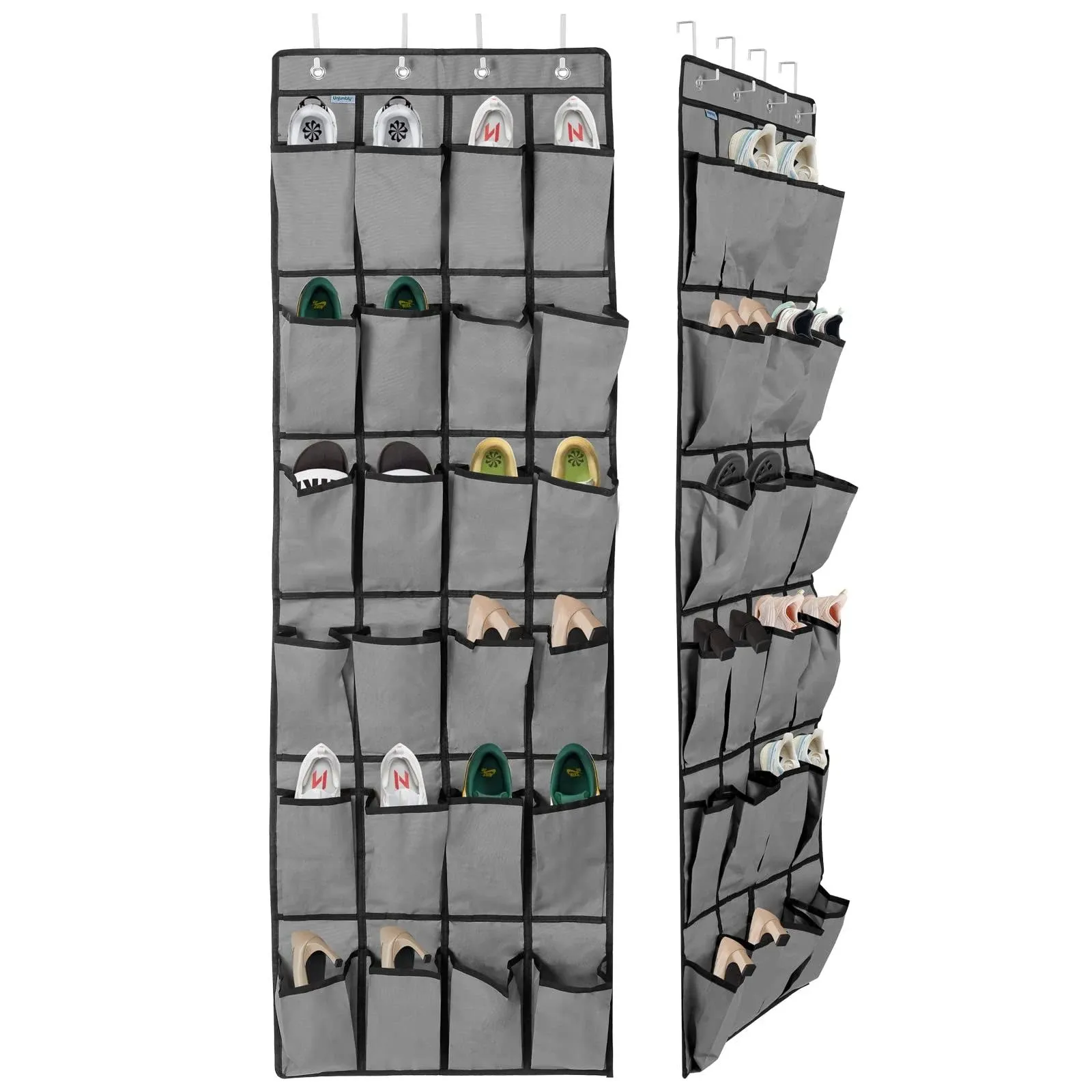 Unjumbly Over The Door Shoe Organizer 24 Large Pocket Shoe Rack Over