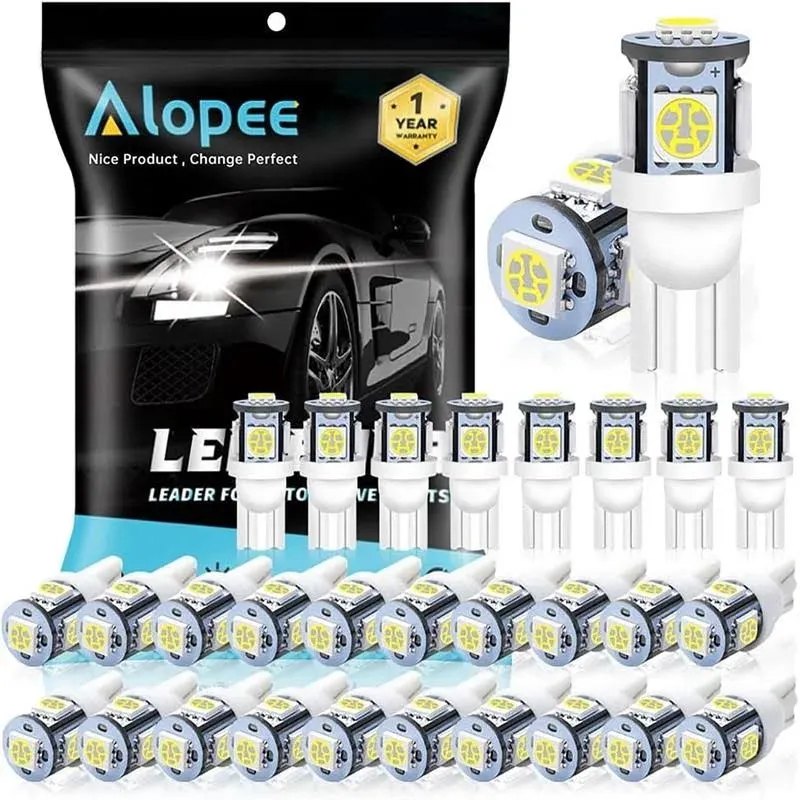 Alopee 30 Pack White LED Light Bulbs