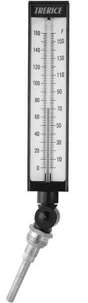 Trerice BX9140304 Adjustable Angle Industrial Thermometer, 9" Case, 3.5" Aluminum ...