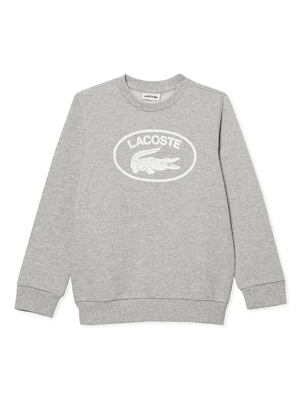 Lacoste Boy's Long Sleeve Branded Logo Crewneck Sweatshirt