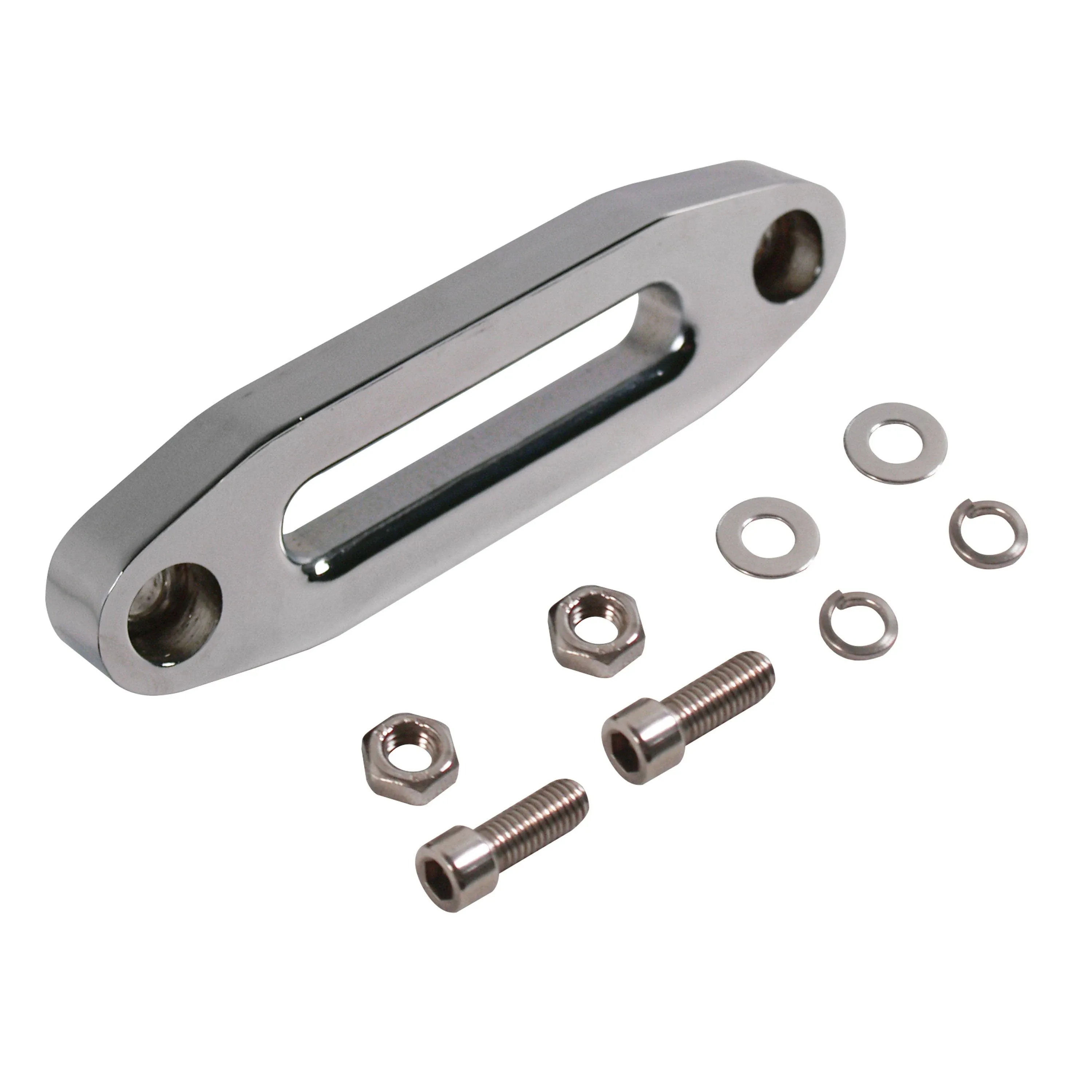 Extreme Max 5600.3096 MAGNA Polished Aluminum Universal ATV / UTV Hawse Fairlead for Synthetic Rope