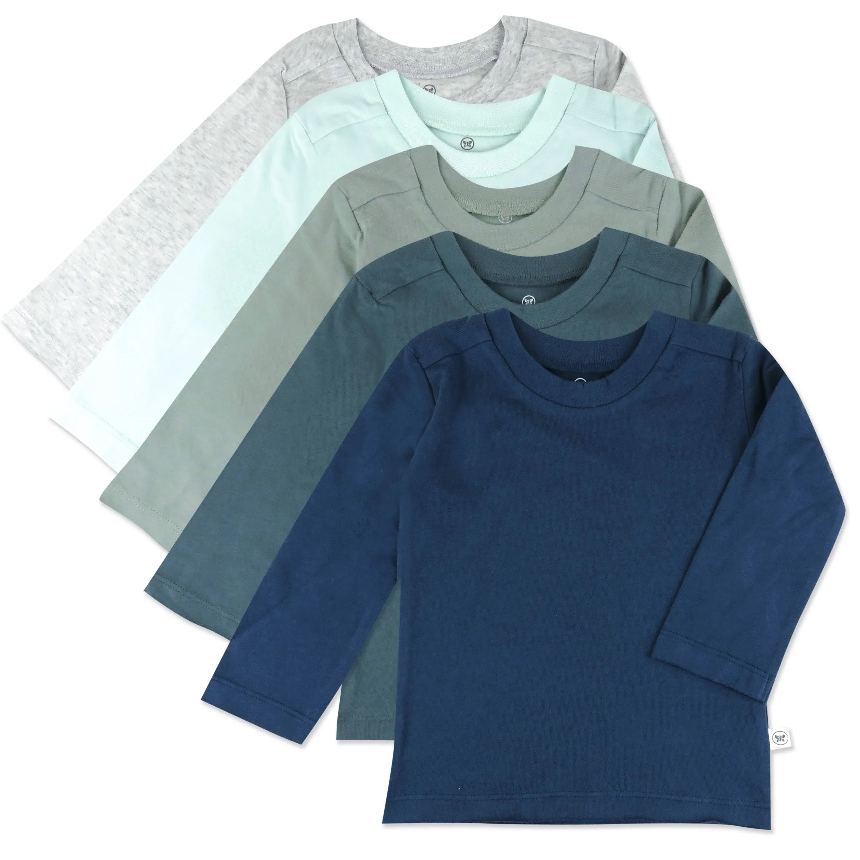 5-Pack Organic Cotton Long Sleeve T-shirts Morning Mountains / 12M