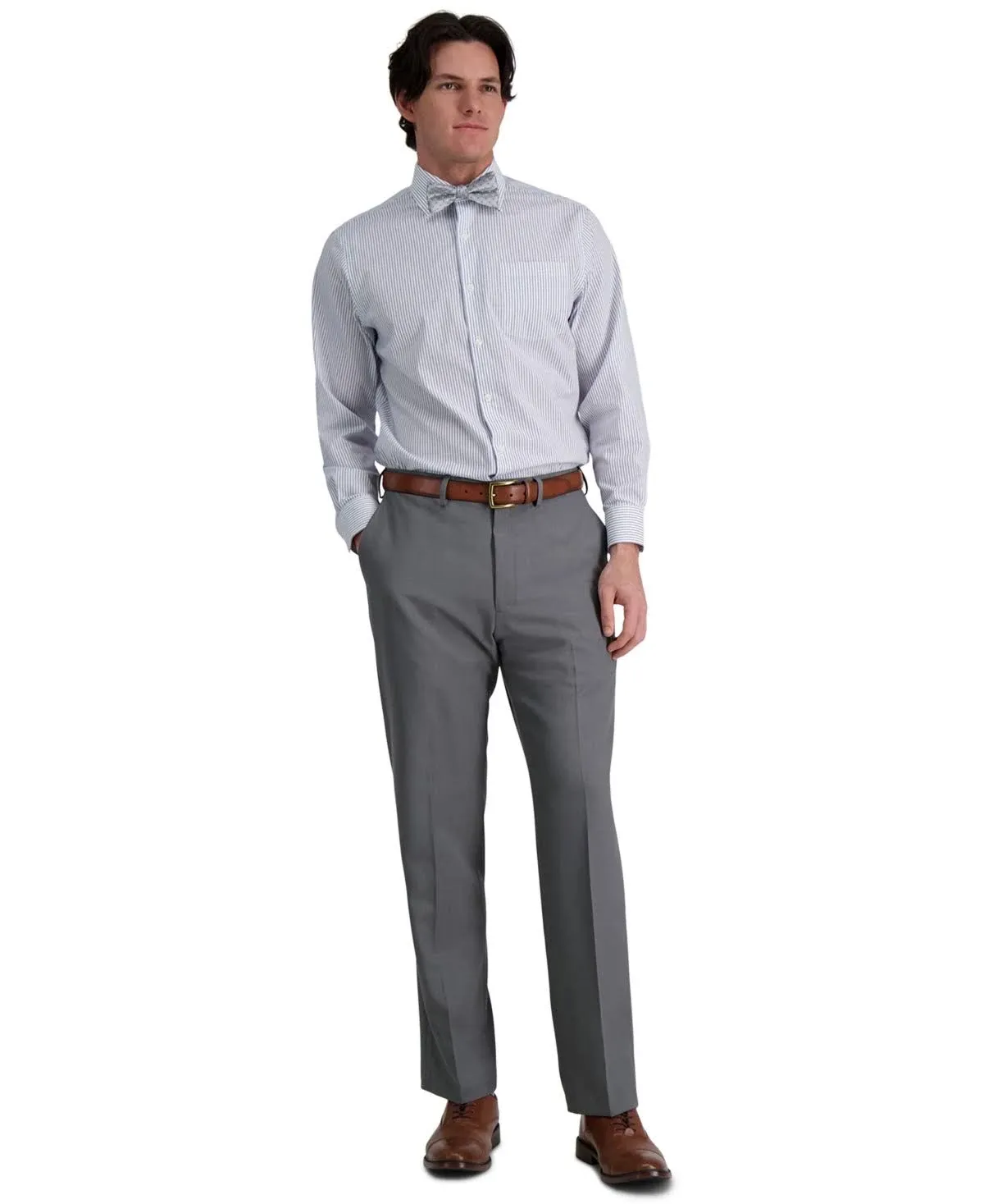 Men’s Haggar® Premium Comfort Expandable-Waist Classic-Fit Stretch Flat-Front Dress Pants