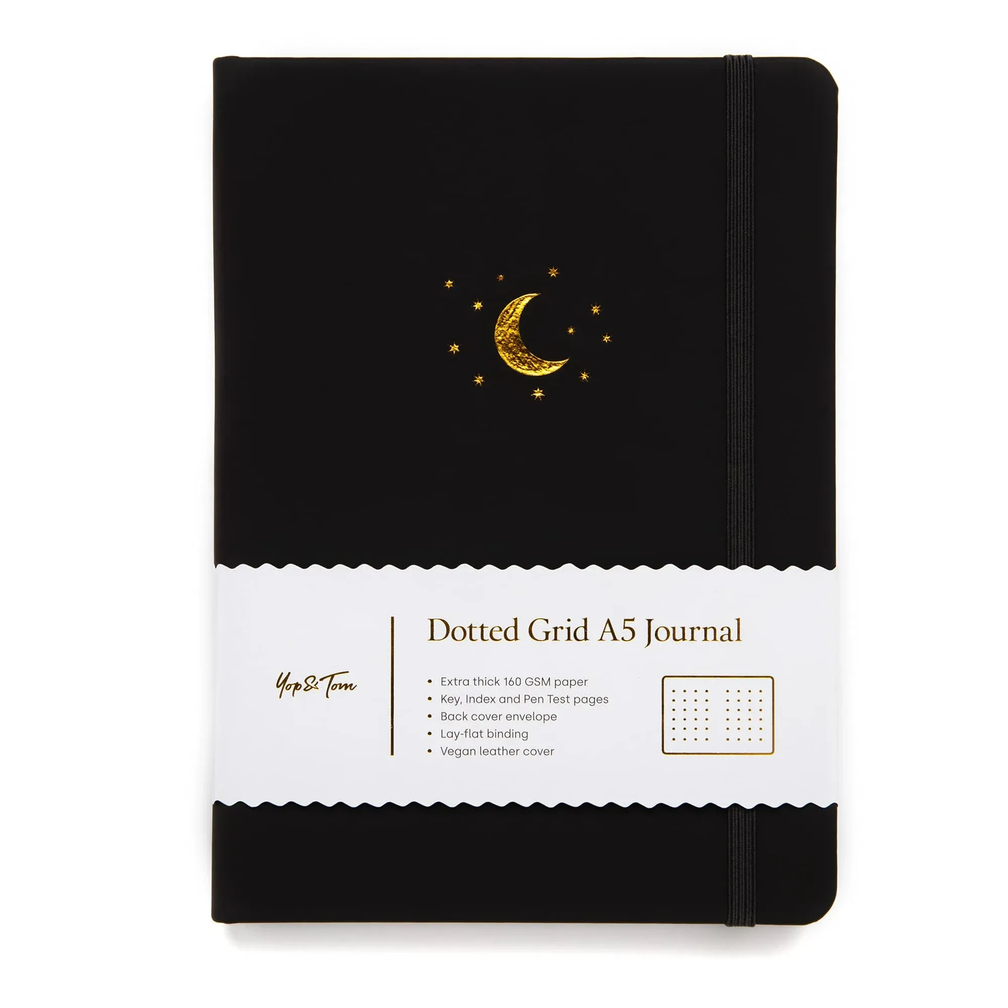 Yop & Tom - Bullet Dot Grid Journal Extra Thick Paper 160 GSM - Hardback A5 ...