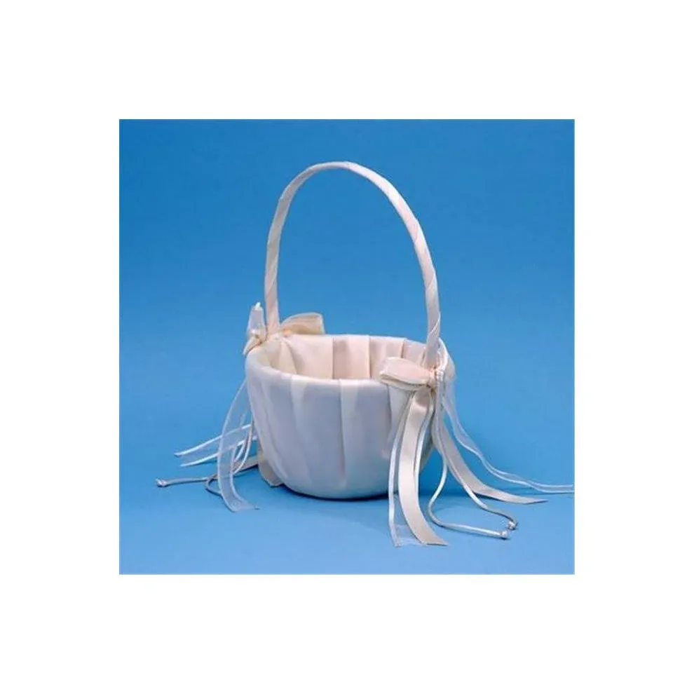 Ivy Lane Design A01115FB/IVO Simplicity Flower Girl Basket - Ivory