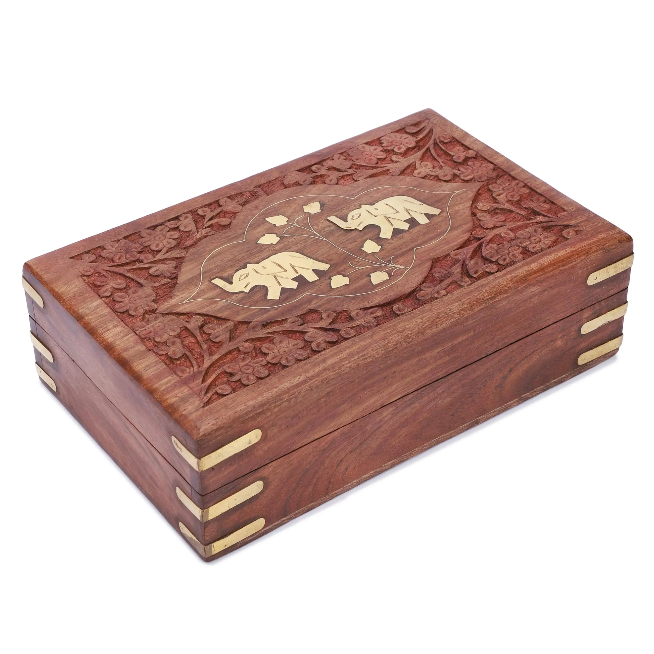 Ajuny Handmade Wooden Jewellery Box for Women | Hand Carved Solid Multipurpose ...