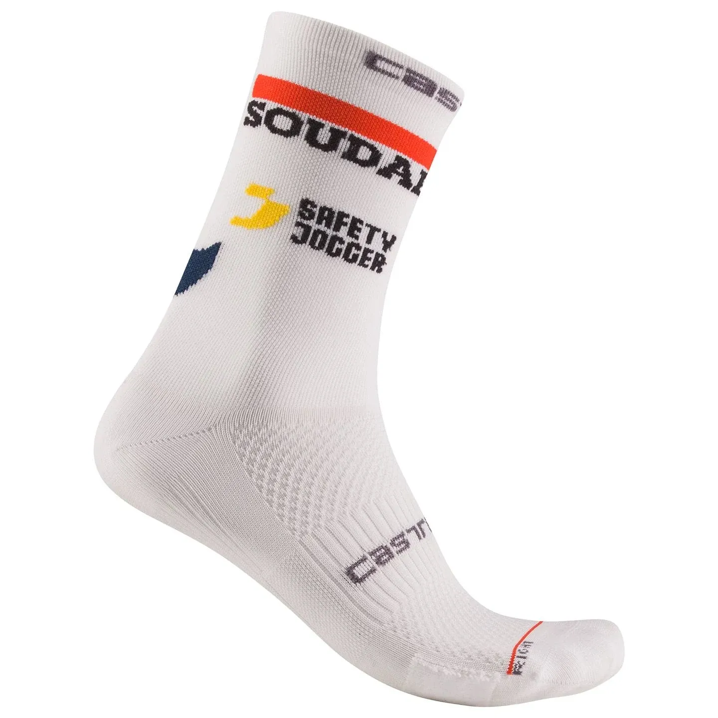 men Castelli Quick-Step Rosso Corsa Pro 15 Sock