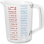 Rubbermaid FG321600CLR Bouncer® 1 Qt. Clear Polycarbonate Plastic Measuring Cup