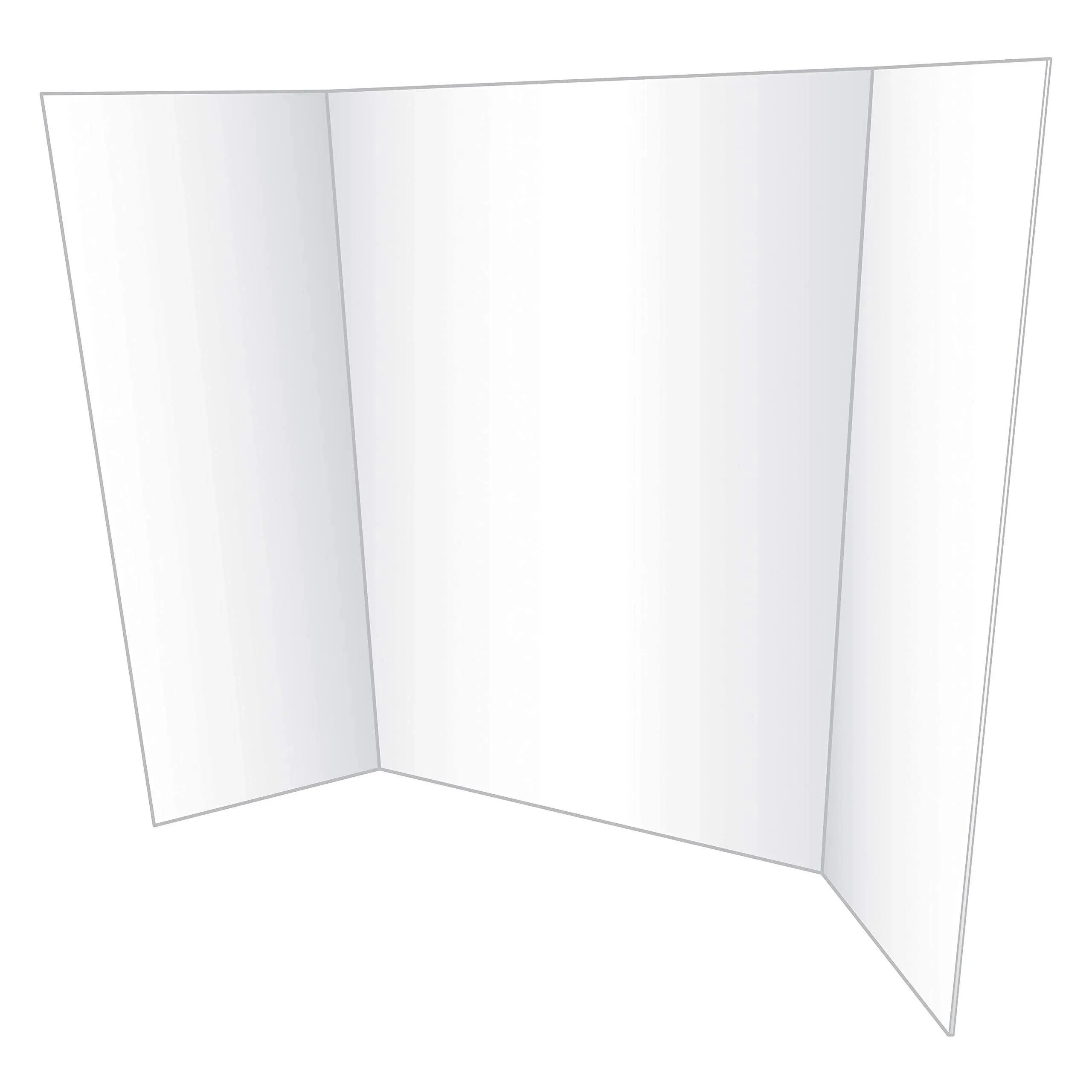 Eco Brites Two Cool Tri-Fold Poster Board, 36 X 48, 36&#034; x 48&#034;, White 