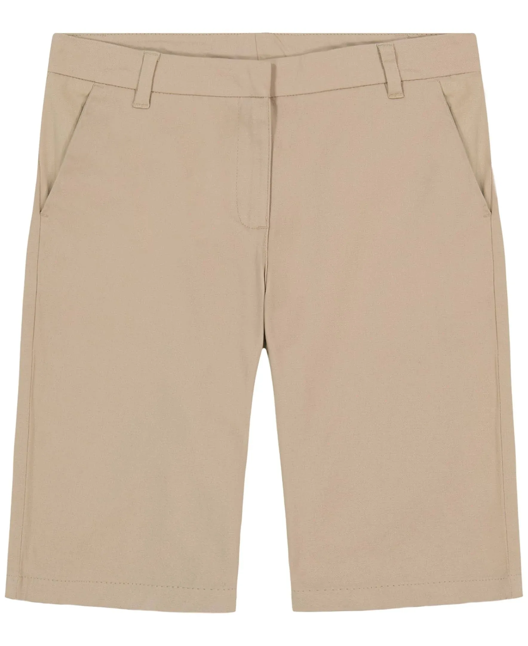 IZOD Girls' School Uniform Skinny Bermuda Twill Short