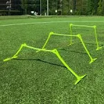 QUICKPLAY PRO Adjustable Height: 6", 9" + 12" The Original All-in-One Speed Hurdles (Set of 6) Speed Training Hurdles, Agility Hurdles and Plyometric Hurdles Patented