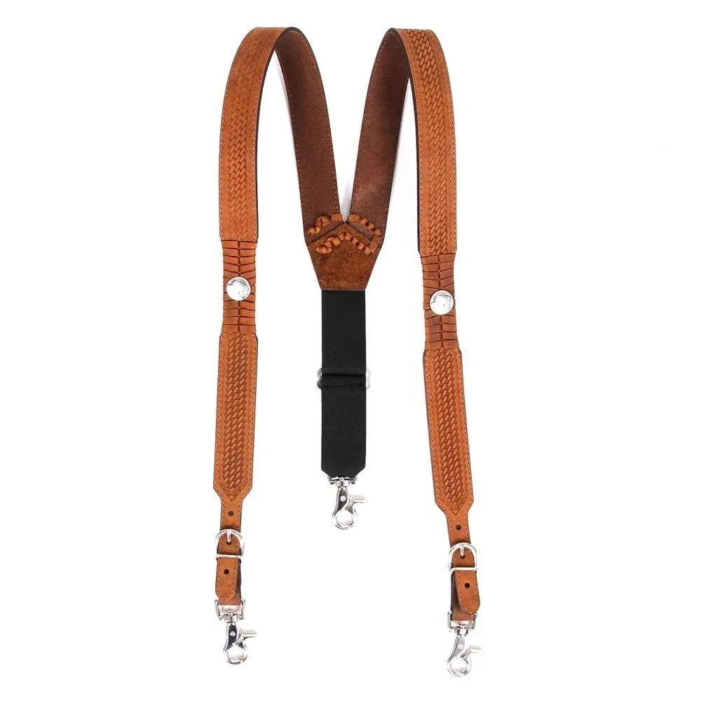 Nocona Suspenders Mens Galluse Buffalo Nickel Briar N85120214