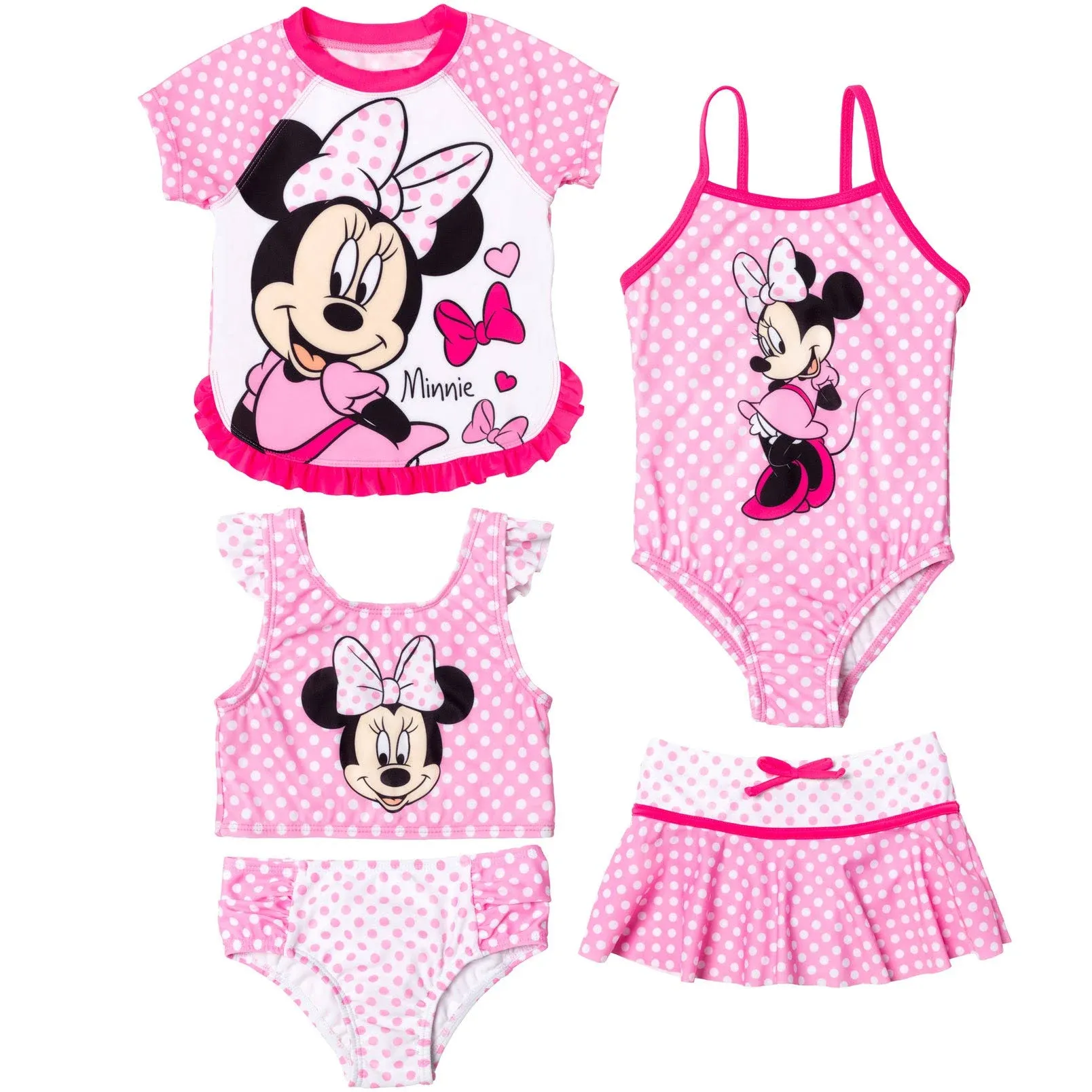 Disney Princess Ariel Frozen Minnie Mouse Girls Mix and Match Multi-Pack Swim Sets UPF 50+ Protection Quick Dry