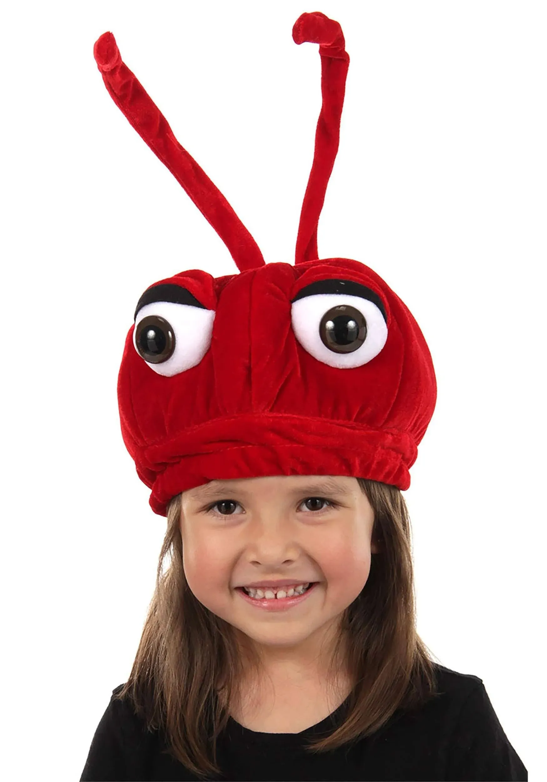 Kid's Soft Ant Hat - Velvet Beret Style Hat with Antennae and Eyes