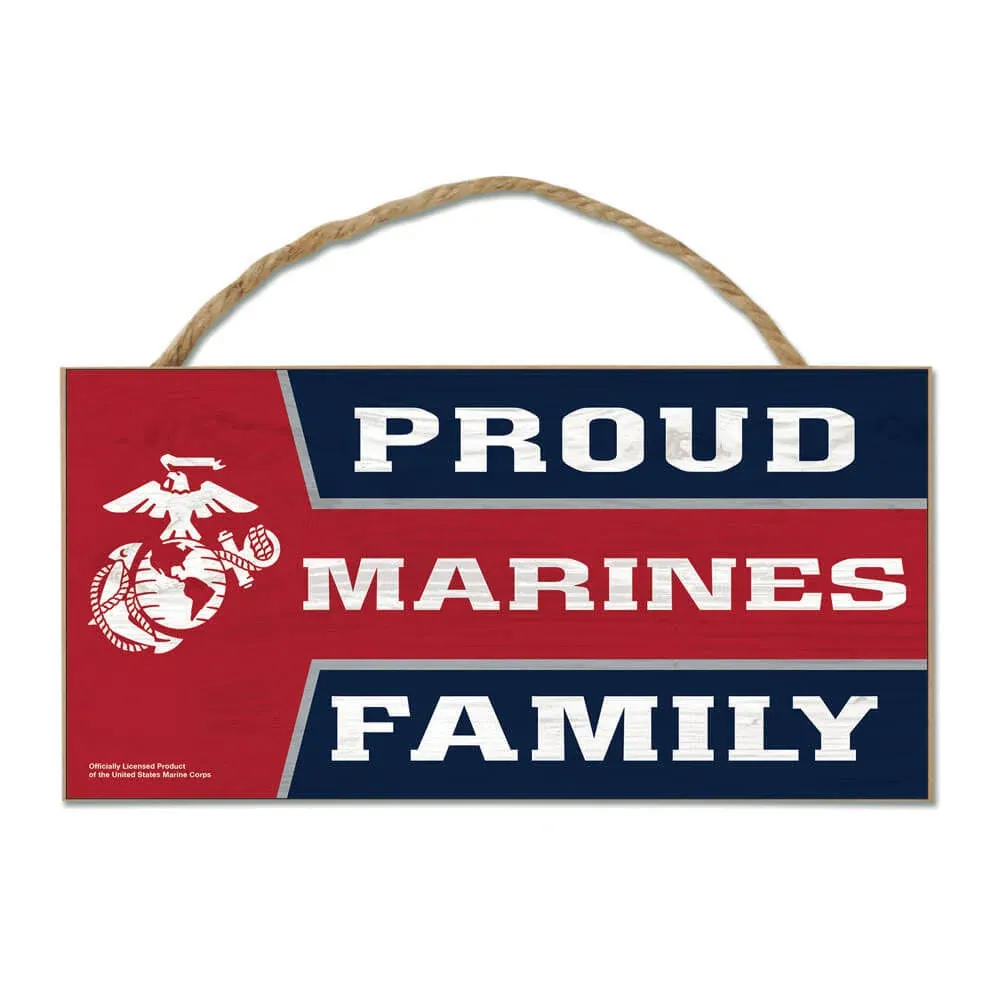 Marines Family Wood Sign