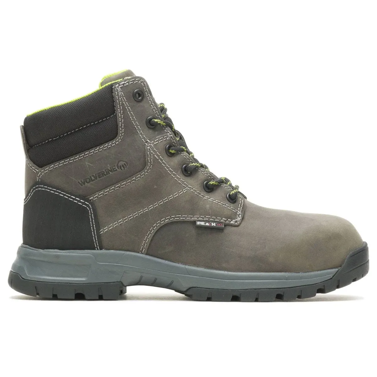 Wolverine Women's Piper 6" Composite-Toe Work Boot Charcoal Grey, Size 6.5 Medium Width