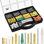 Drywall Anchors and Screws Assortment Kit - 370pcs for Wall Mounting