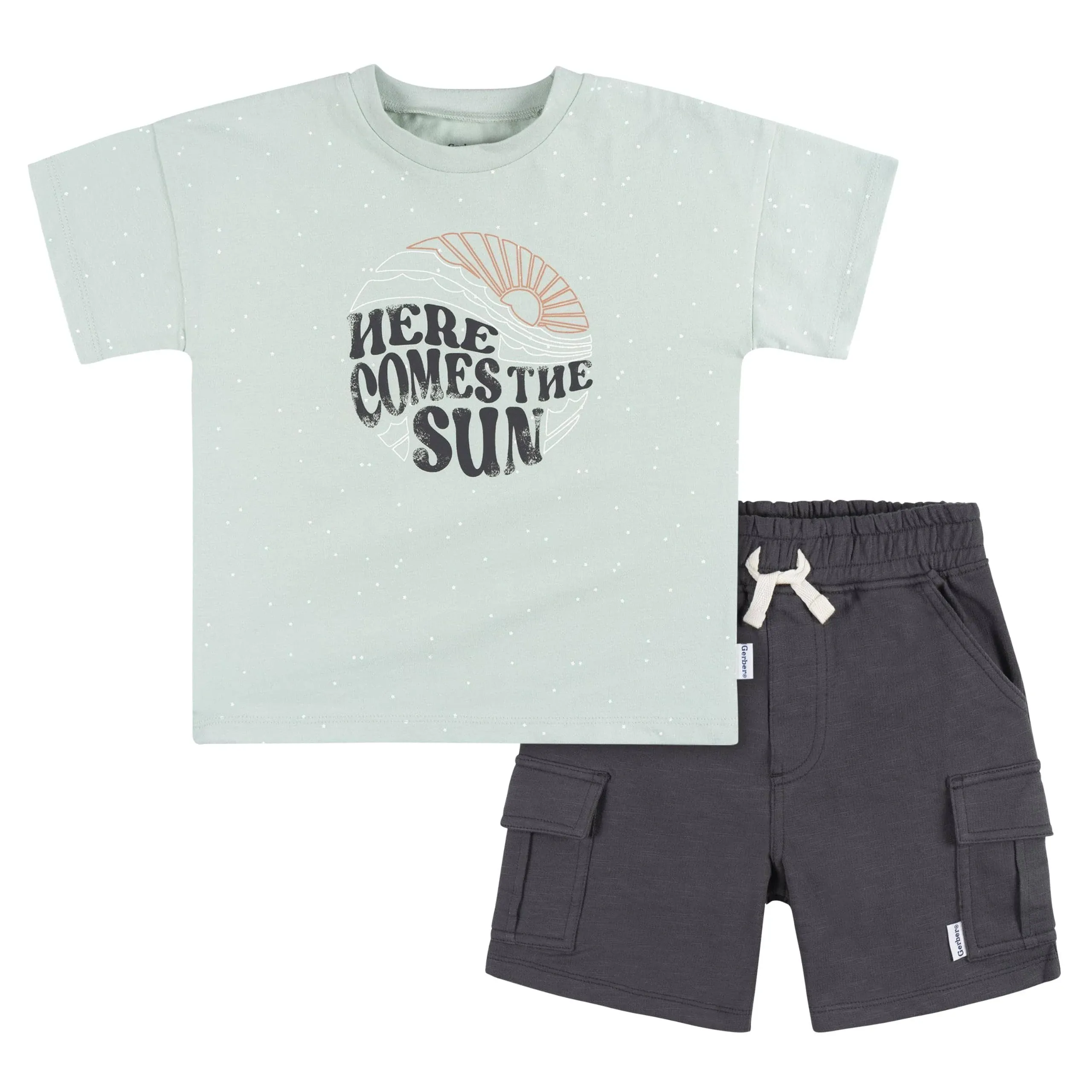 Gerber 2-Piece Toddler Boys Sun Shirt & Shorts Set - 3T