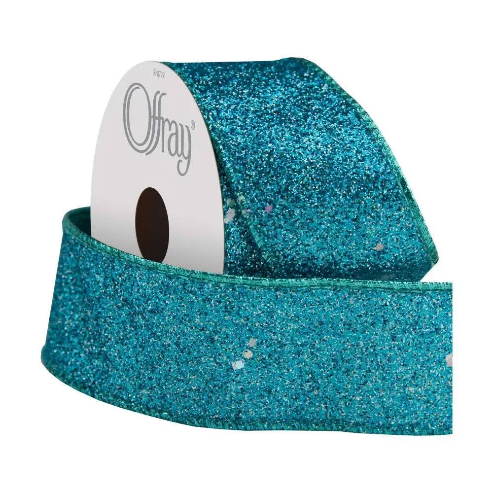 Offray 1.5" x 9\' Glitterie Metallic Accent Wired Edge Ribbon