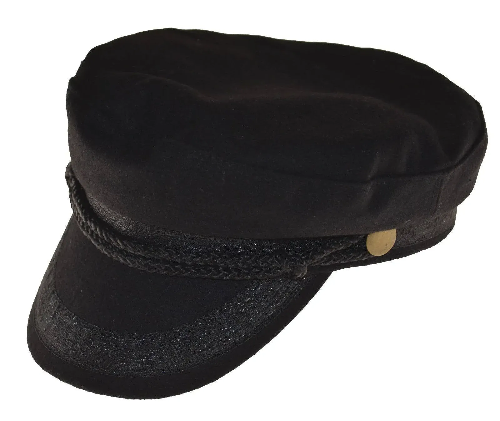 Broner Wool Blend Fisherman Newsboy Cap Greek Sailor Hat Black