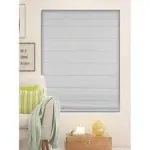 Arlo Blinds Light Gray Cordless Bottom Up Blackout Fabric Roman Shade 35 in. W x 60 in. L (Actual Size)