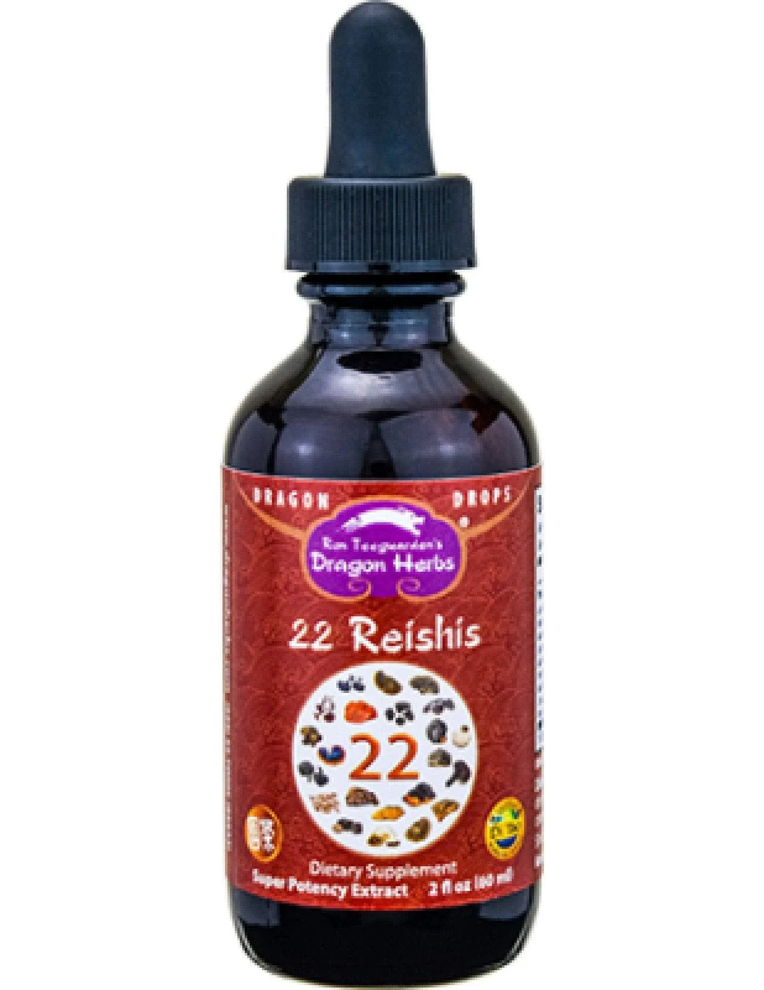 Dragon Herbs - 22 Reishi Drops - 2 Fl oz