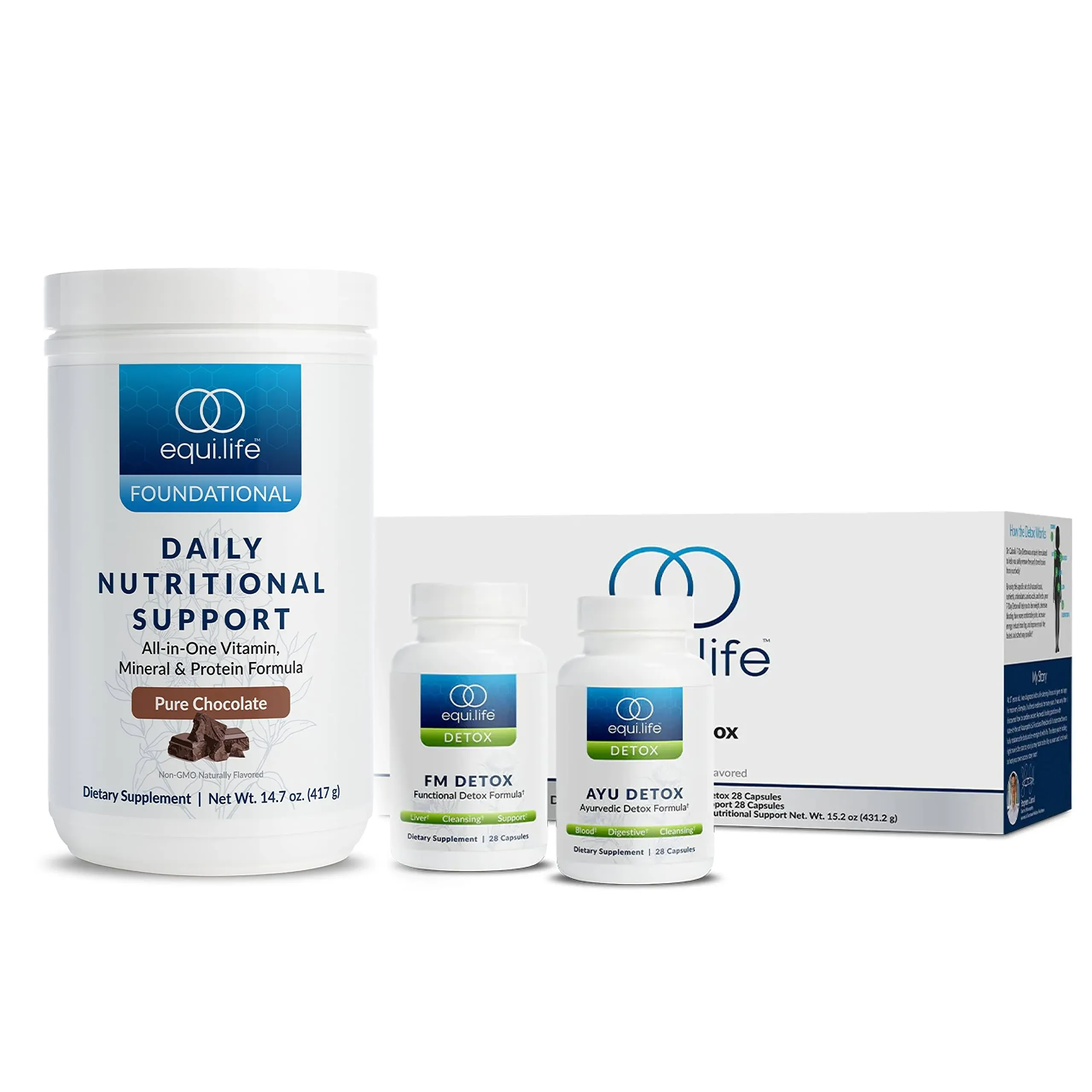 Equilife - Dr. Cabral Detox, 7-Day Detox Cleanse, Full Body Detox for Body Cleanse, May Help Boost Energy and Mood, Support Mental Clarity, Promote Overall Health and Wellness (Chocolate,14 Servings)