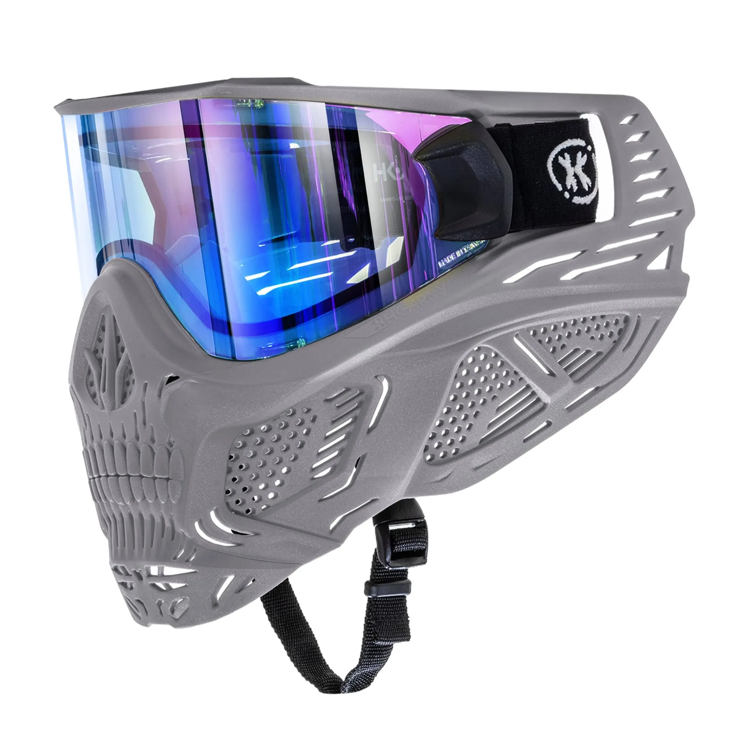 Hstl Skull Goggle "Crypt" - Grey W/ Ice Lens | Paintball Goggle | Mask | Hk Army