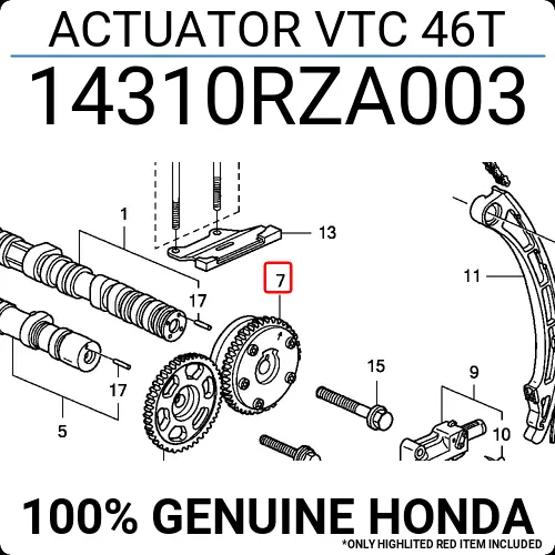 14310RZA003 Honda Actuator VTC 46T