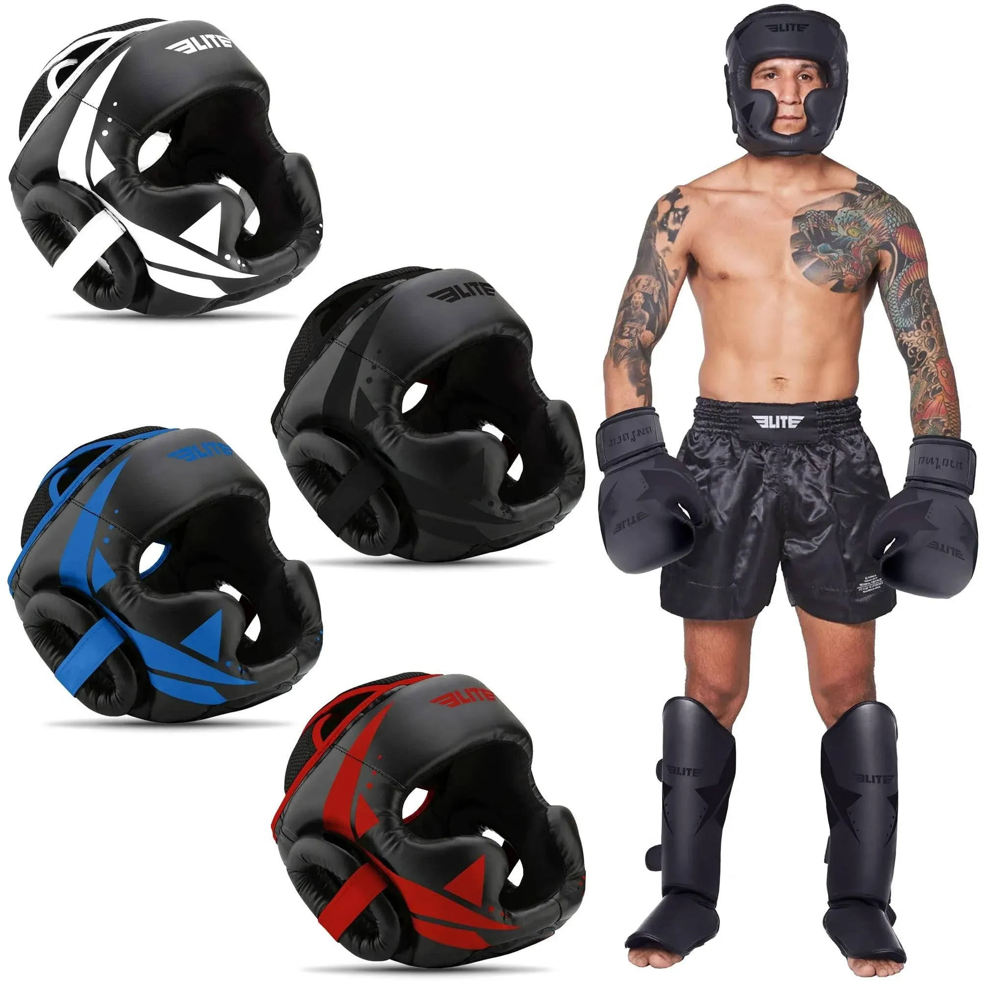 Adults' Star Sparring Black/Blue BJJ Headgear