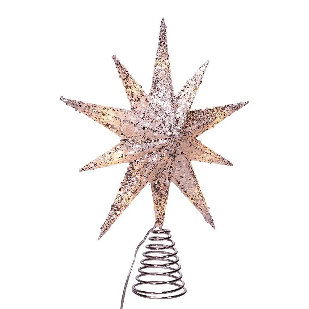 Kurt Adler 12" 11-Light Battery-Operated LED Bethlehem Star Tree Topper