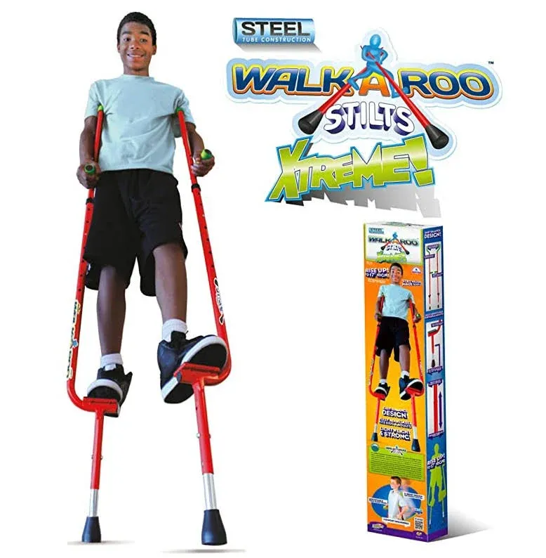 Geospace Original Walkaroo Xtreme Steel Balance Stilts with Height Adjustable