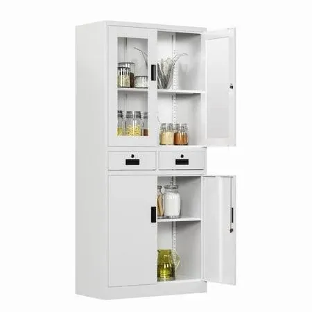 STANI Kitchen Pantry Storage Cabinet, 71'' Tall Freestanding Kitchen Cupboard ...