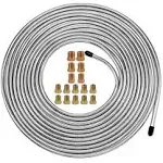 3/16 Brake Line Tubing Kit - Upgraded Flexible Double Galvanized Steel Tube Roll