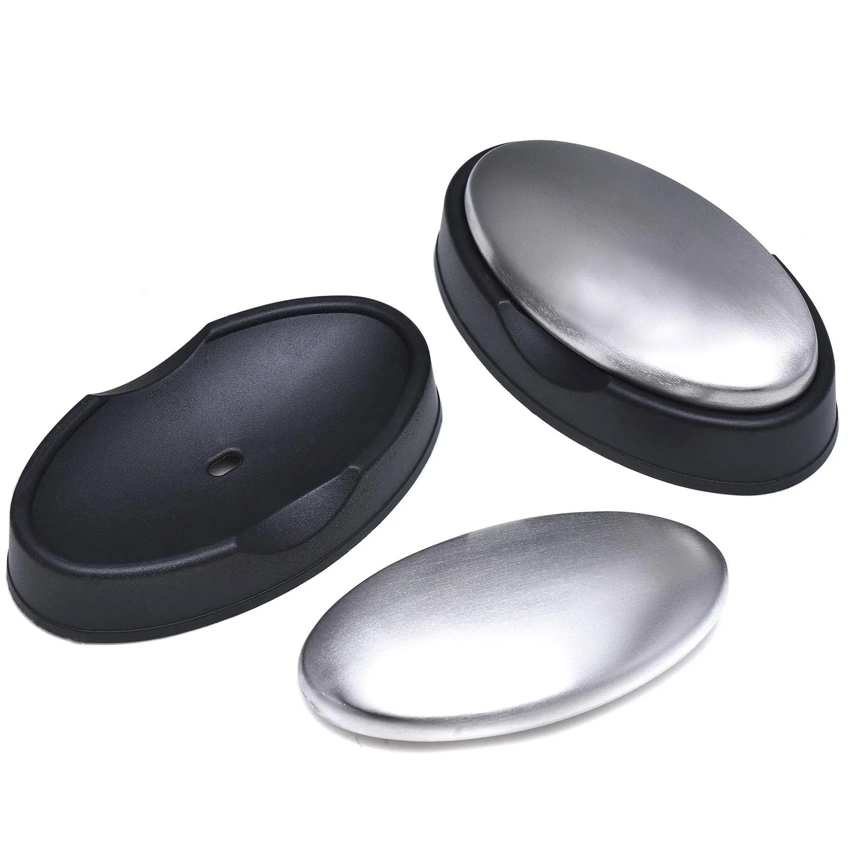 2 Pack Stainless Steel Soap Bar Magic Hand Odor Absorber Remover