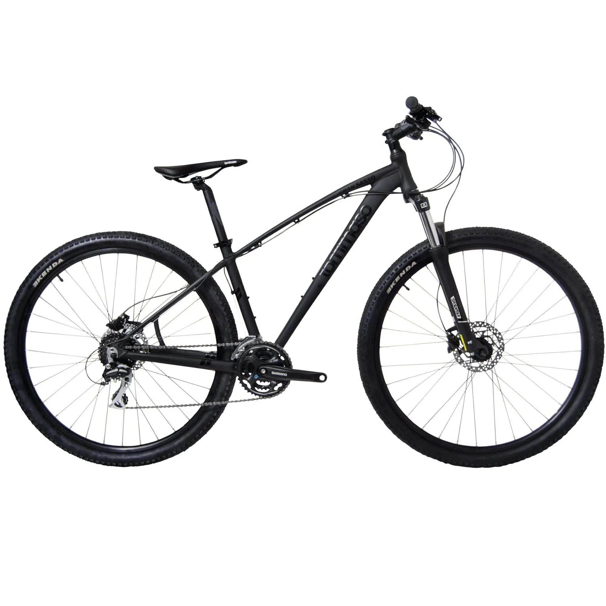 Tommaso Gran Sasso 29er Mounain Bike Hydraulic Disc Hardtail Best Looking MTB Matte Black 100mm Travel Suspension