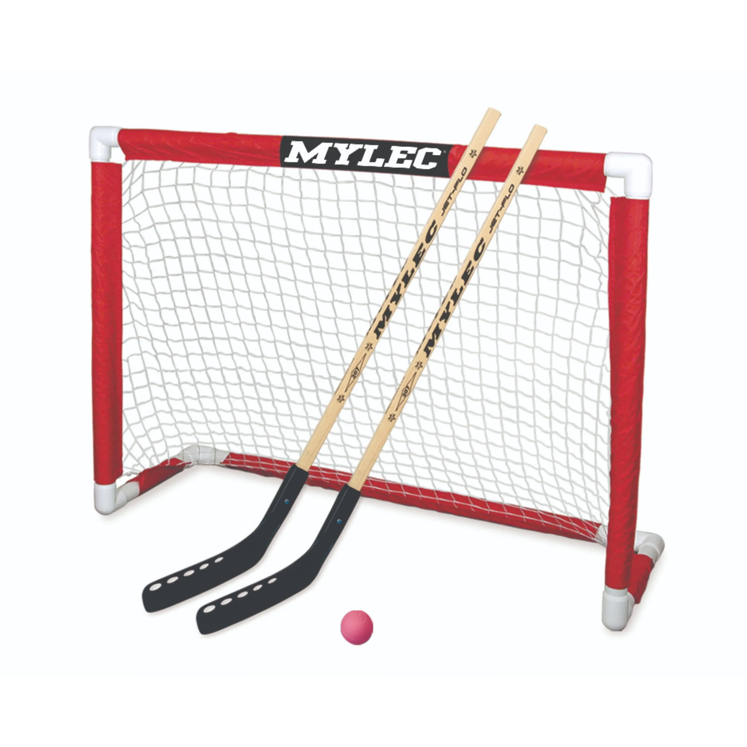  Deluxe Hockey Set, with 1 Hockey Goal, 2 43&#034; Hockey Sticks &amp; 1 Soft Ball, 