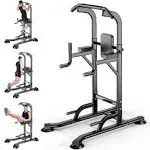 K Kingkang Power Tower Adjustable Height Pull Up Dip Station Multi-function Home Strength Training Fitness Workout Station for Home Gym