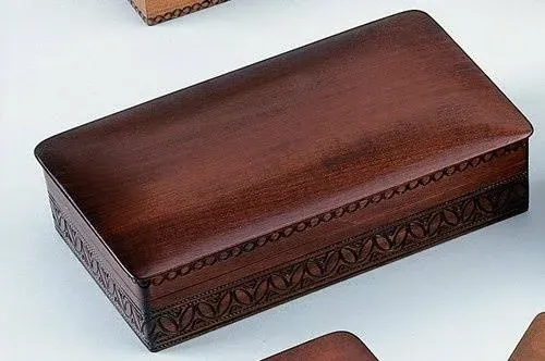 Classic Linden Wood Traditional Polish Box Perfect Gift for Men to Keep Jewel...