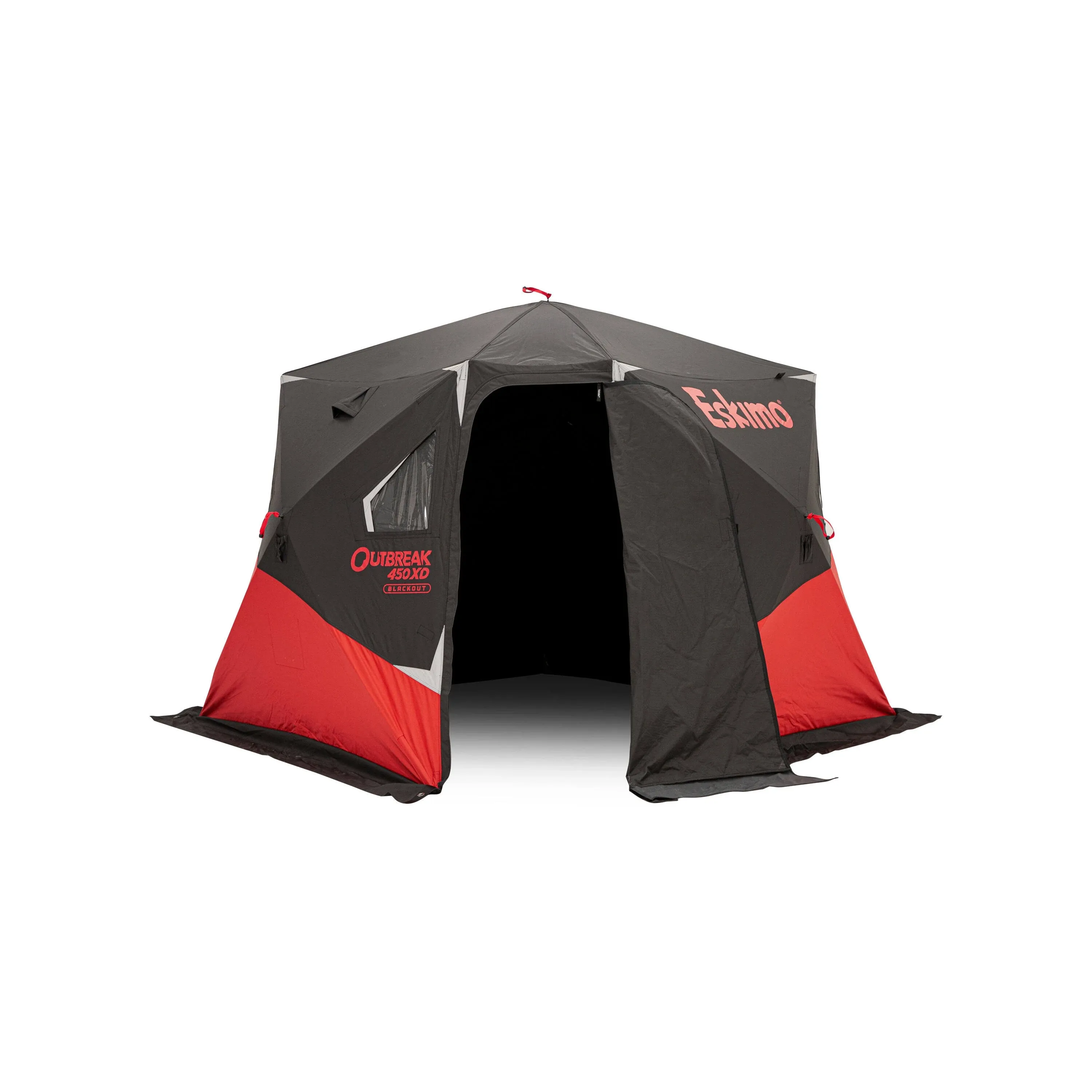 Eskimo Outbreak 450XD Blackout, Pop-Up Portable Shelter, Insulated, Black, 4-5 Person, 40450B